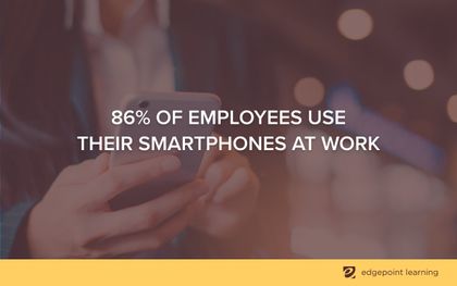 86% of employees use their smartphones at work